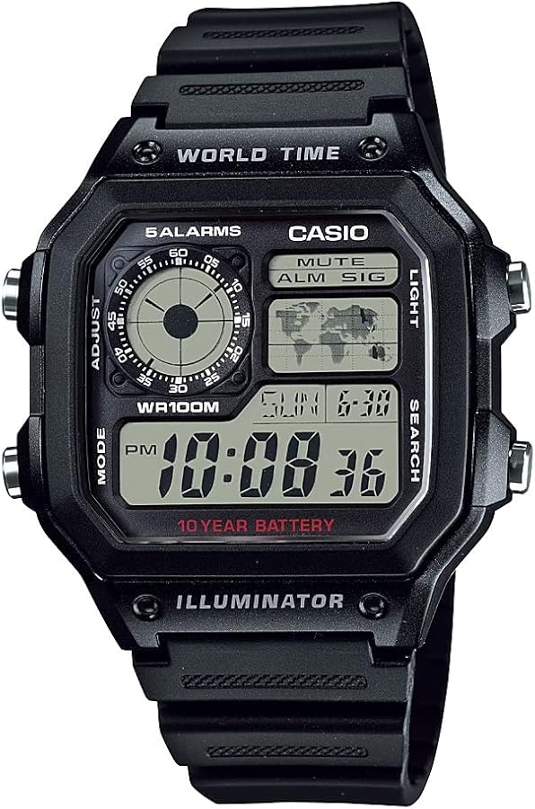 Black Resin strap version of the Casio AE-1200